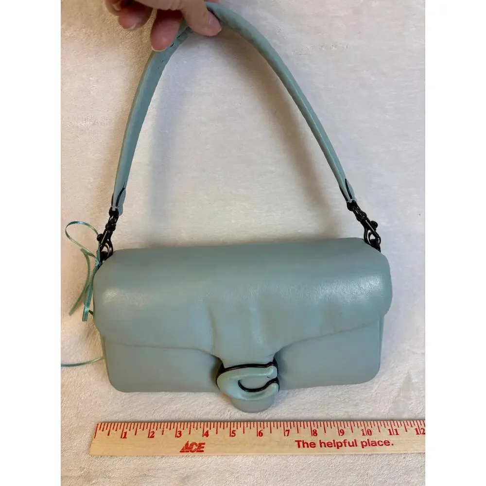 Coach Pillow Tabby Shoulder Bag 26 in Aqua Leather